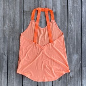 Womens Nike Dri-Fit Open Back Breathe Elastika Training Top Size Small Orange